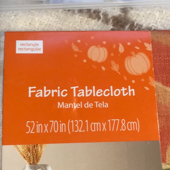 Pumpkins & Gourds Fabric Rectangular Tablecloth 52in x 70in - Picture 3 of 8